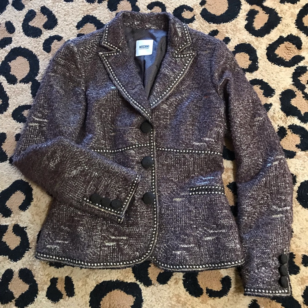 Moschino Sz S jacket in brown and gold